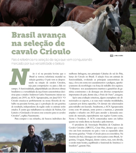 ACN é destaque na revista Pecuária Brasil