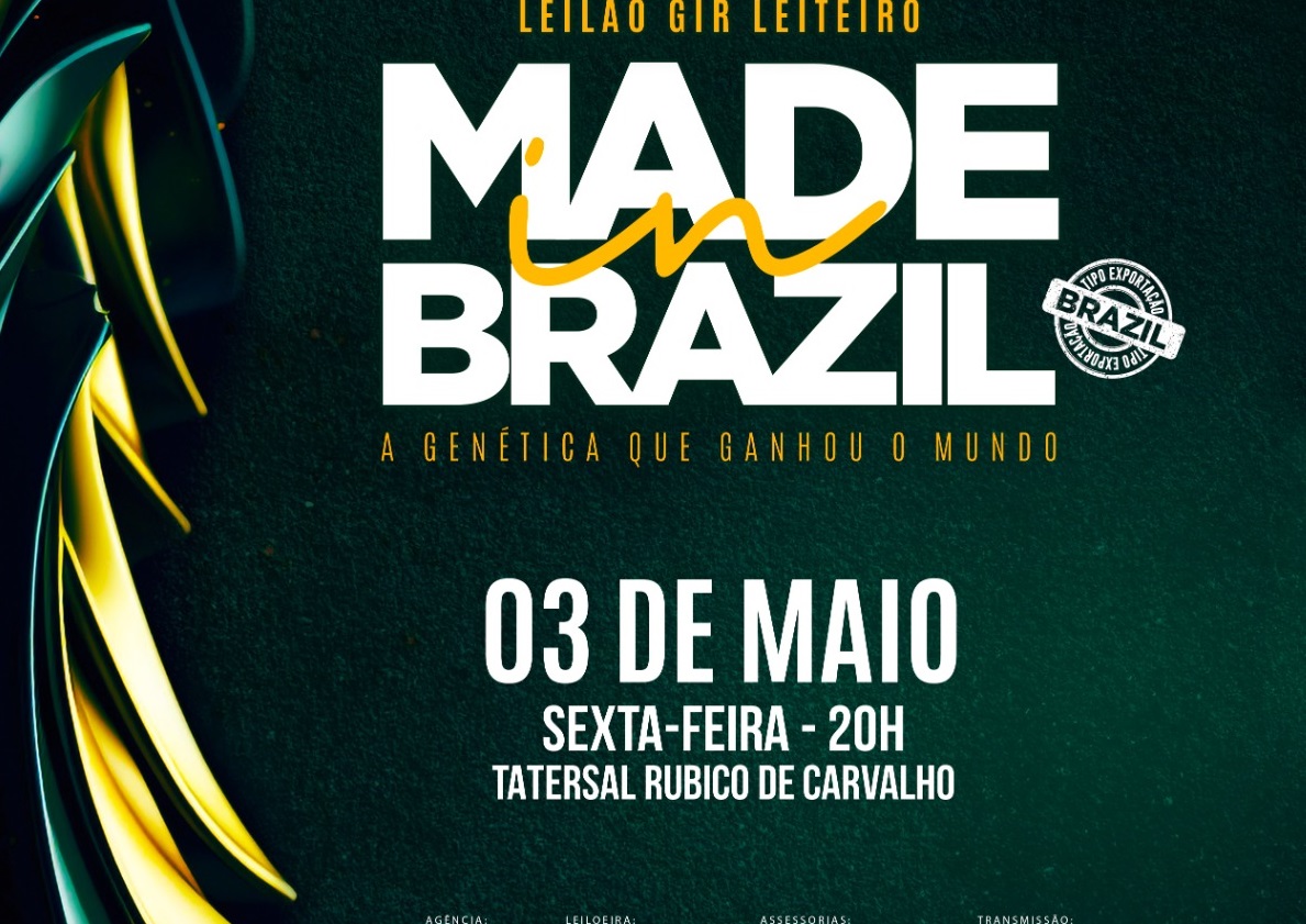 Leilão Made in Brazil será 3 de maio